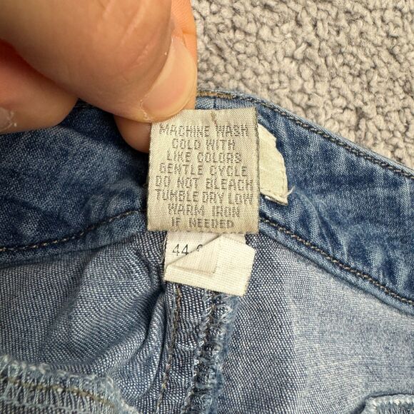 Vintage Y2K 2005 J.Jill Capri Cropped Wide Leg Denim Jeans Womens 8P 28x21 Blue - Picture 6 of 15